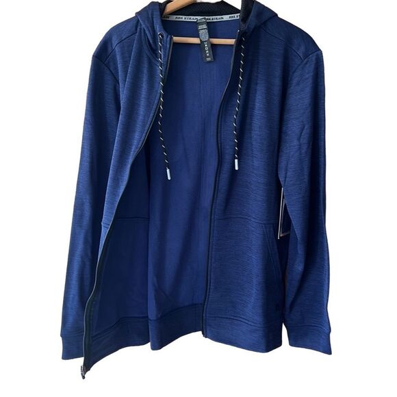 🔥 SALE 🔥 NEW RBX Navy Blue Tech Fleece Zip Up 100% Polyester Size Medium - Picture 9 of 14